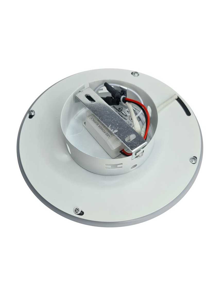 POWERTECH LED φωτιστικό οροφής HLL-0084, 25W, 4000K, Φ21cm, μαύρο