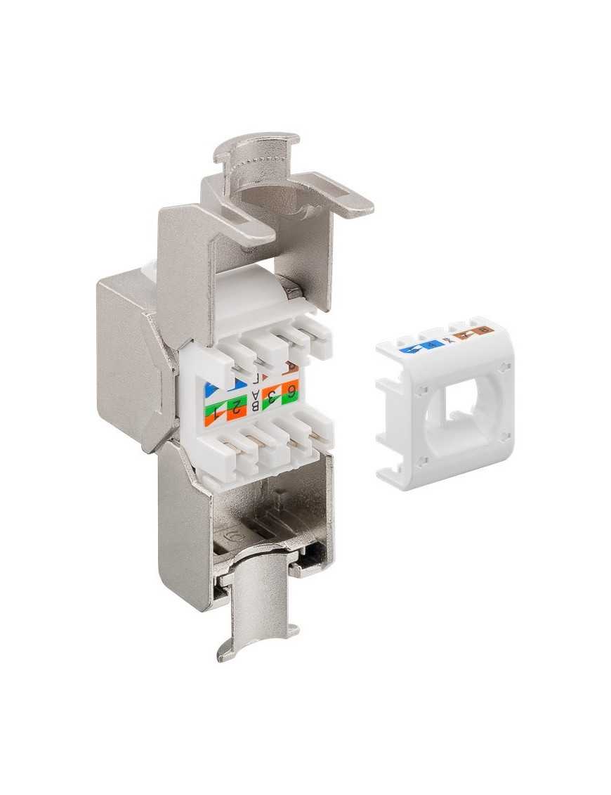 GOOBAY keystone module RJ45 CΑΤ 8.1 61129, STP, 2000 MHz, GHMT, ασημί