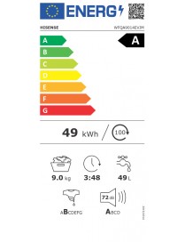 Hisense WFQA9014EVJM Πλυντήριο Ρούχων 9kg 1400 Στροφών