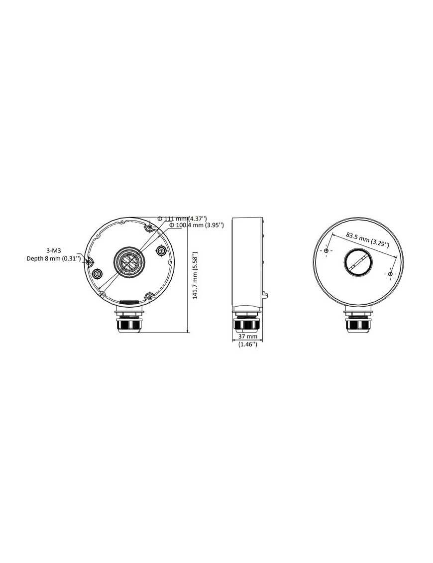 HIKVISION HIWATCH βάση κάμερας DS-1280ZJ-DM18, μεταλλική, λευκή