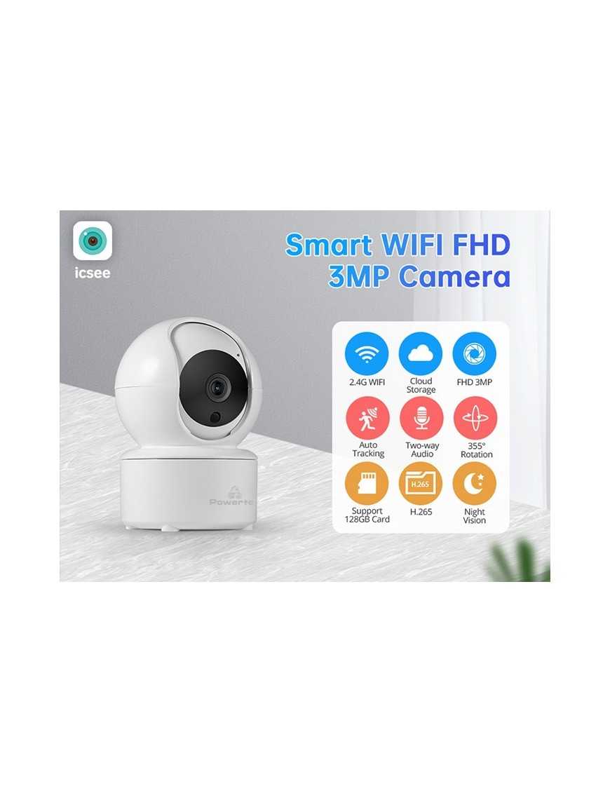 POWERTECH smart κάμερα PT-1085, 3.6mm, 3MP, WiFi, PTZ