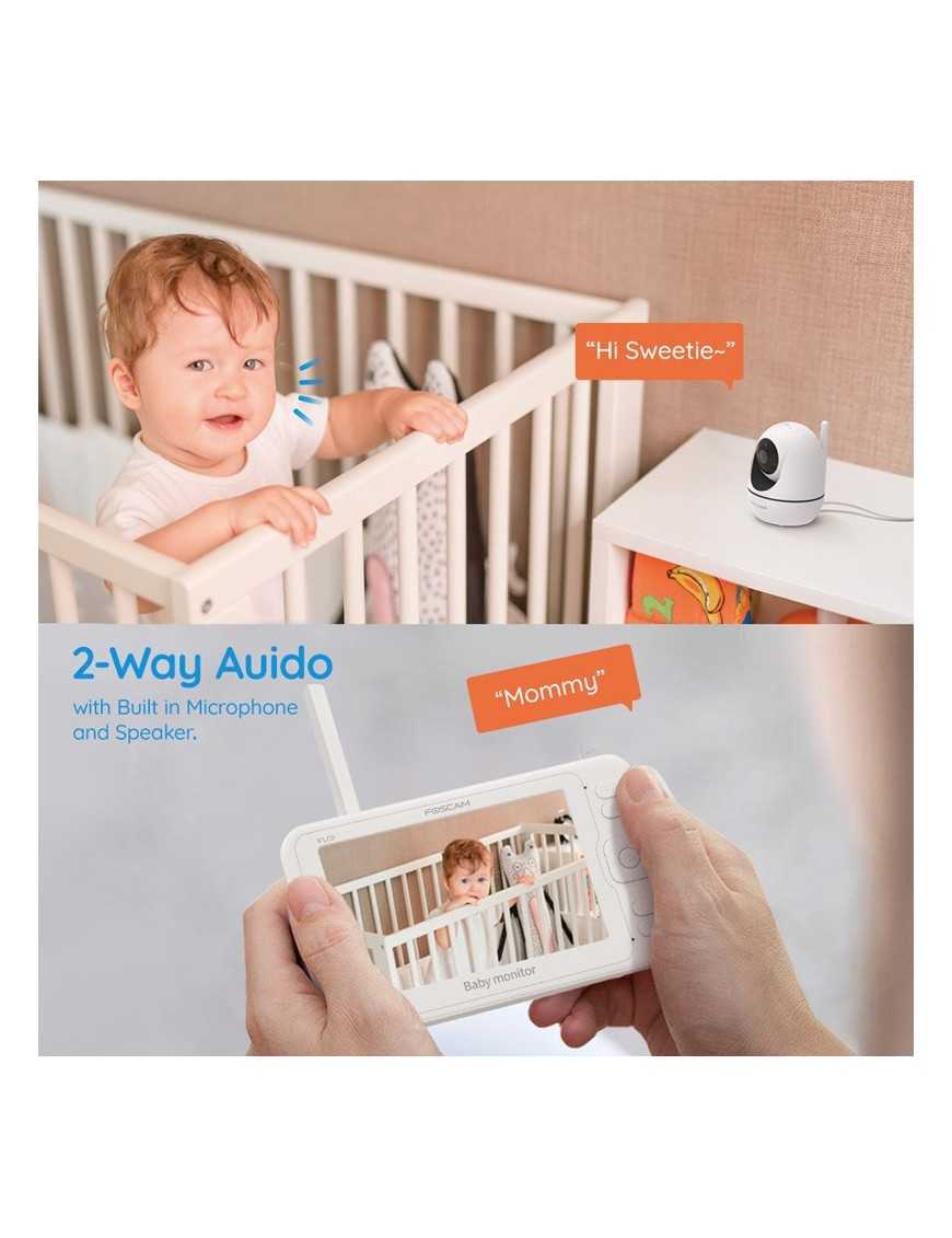 FOSCAM ενδοεπικοινωνία μωρού BM1 με κάμερα & οθόνη 5", 1080p, PTZ