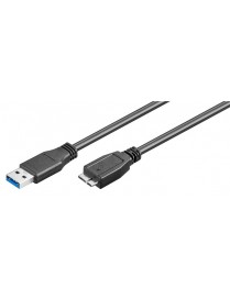 GOOBAY καλώδιο USB 3.0 σε micro Τype B 95027, 5 Gbps, 3m, μαύρο