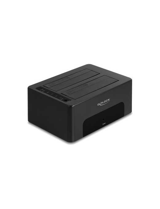 DELOCK docking station 64187, clone/erase function, 2x SSD/HDD, 5Gb/s