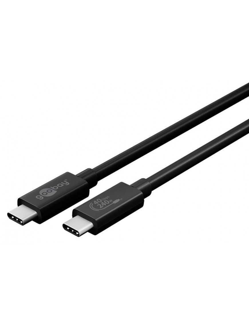 GOOBAY καλώδιο USB-C 61716, USB4 Gen 3x2, 240W, 40Gbps, 8K, 0.7m, μαύρο