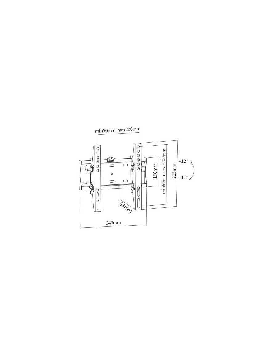 BRATECK επιτοίχια βάση KL21G-22T για τηλεόραση 23"-42", έως 30kg