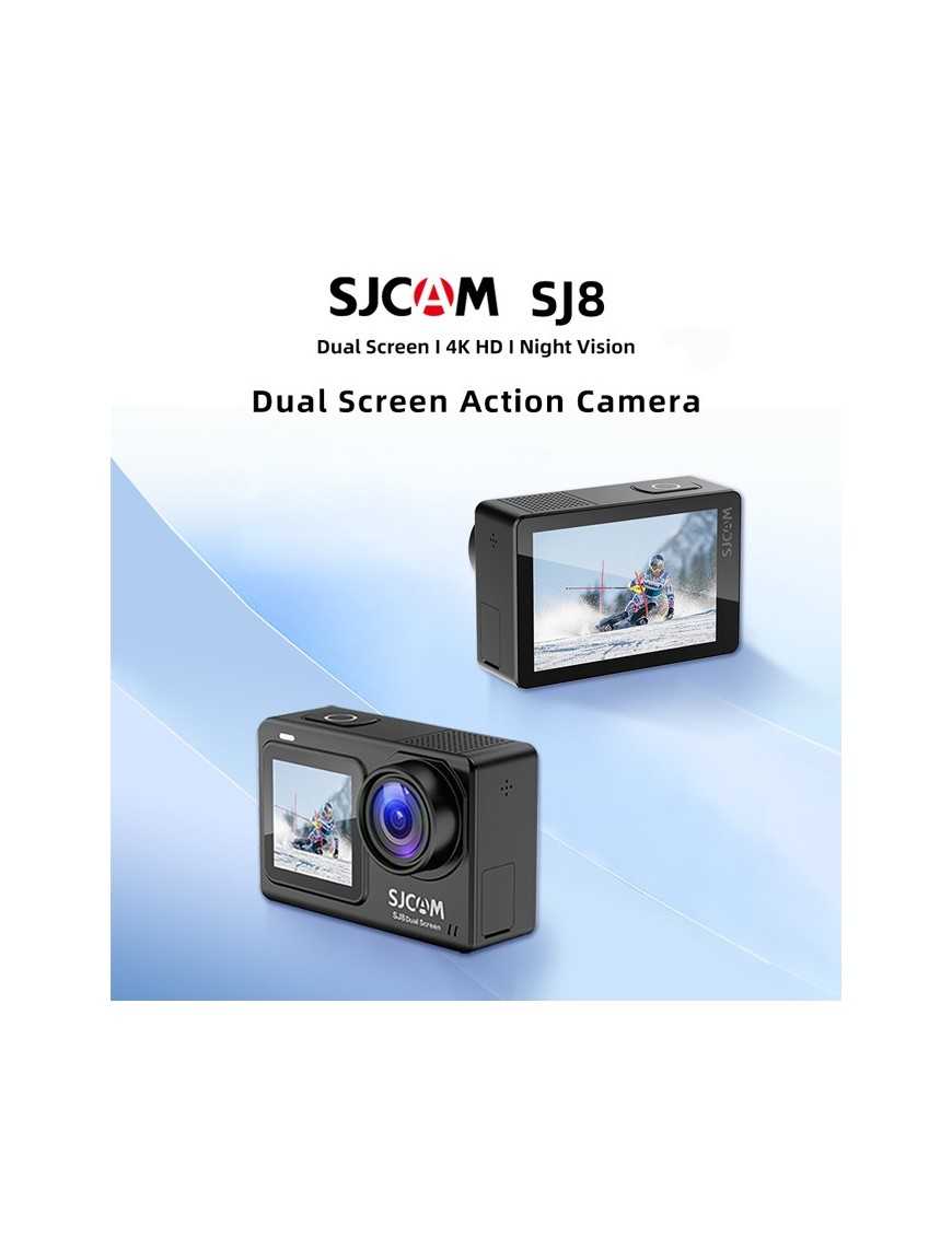 SJCAM action camera SJ8, 2x οθόνες, 4K, 20MP, Wi-Fi, αδιάβροχη, μαύρη