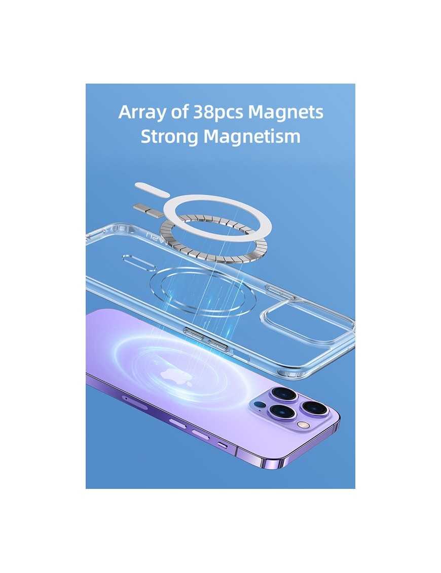 USAMS θήκη Ice Magnet για iPhone 14 Plus, με μαγνήτες, διάφανη