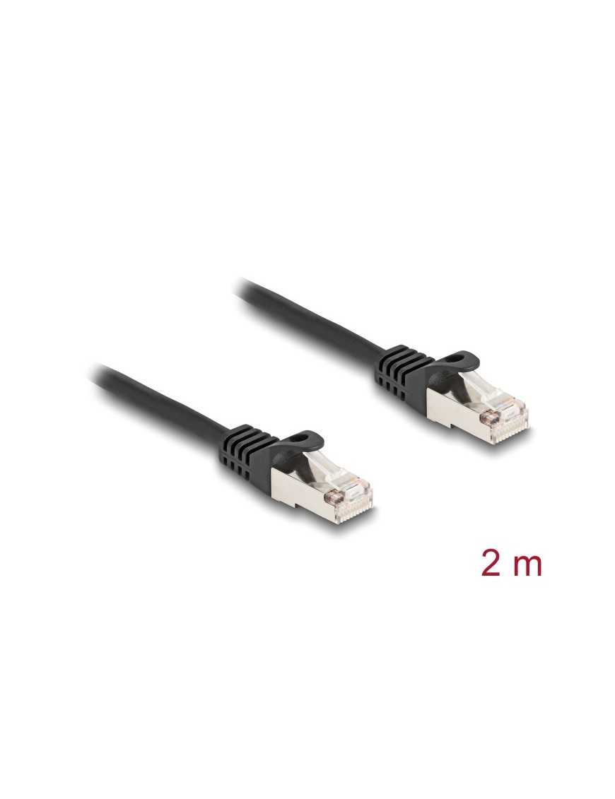 DELOCK καλώδιο RJ50 80188, S/FTP, 26 AWG, 2m, μαύρο