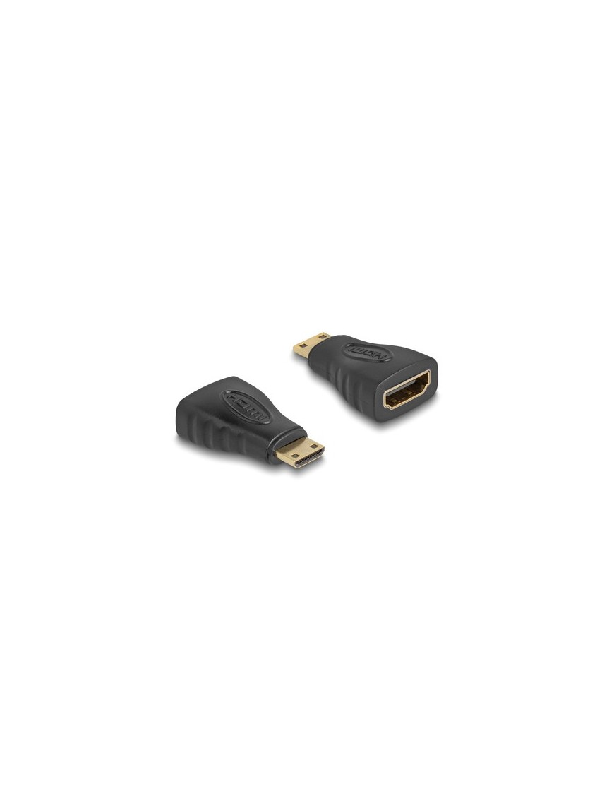 DELOCK αντάπτορας HDMI σε HDMI mini 65244, gold plated, μαύρος