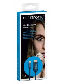 CLICKTRONIC καλώδιο DisplayPort σε DisplayPort Mini 70737, 1m, HD, μπλε