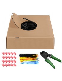 GOOBAY kit καλώδιο δικτύου 94399, CAT 6 U/UTP, CCA, 305m, μαύρο