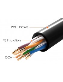 POWERTECH καλώδιο δικτύου CAB-N289, Cat 5e U/UTP, CCA 26AWG, 100m, μαύρο