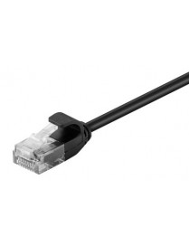 POWERTECH καλώδιο δικτύου CAB-N303, Cat 6 U/UTP, slim, copper, 1m, μαύρο