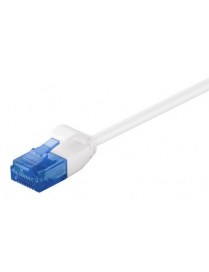 POWERTECH καλώδιο δικτύου CAB-N316 Cat 6 U/UTP, slim copper, 25cm, λευκό