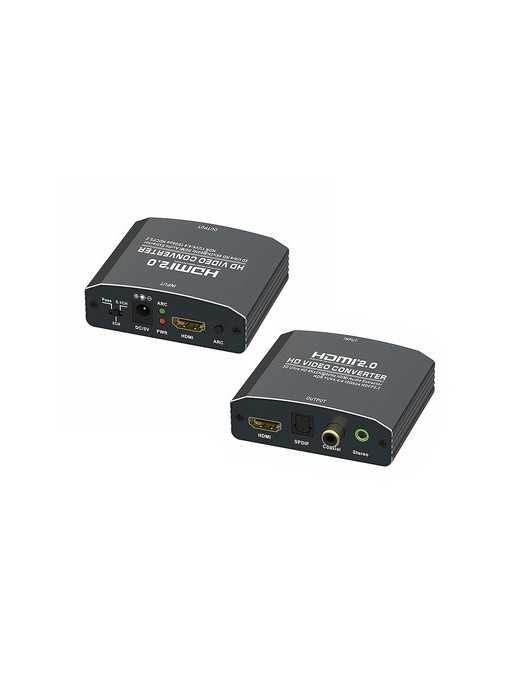 POWERTECH HDMI audio extractor CAB-H153, 4K/60Hz, γκρι