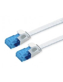 POWERTECH καλώδιο δικτύου CAB-N330, flat, Cat 6a U/UTP, 25cm, λευκό