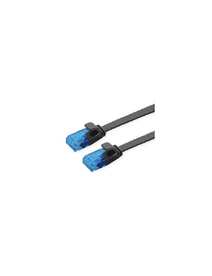 POWERTECH καλώδιο δικτύου CAB-N340, flat, Cat 6a U/UTP, 25cm, μαύρο