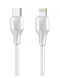 LDNIO καλώδιο Lightning σε USB-C LC122I, 30W PD, 2m, λευκό