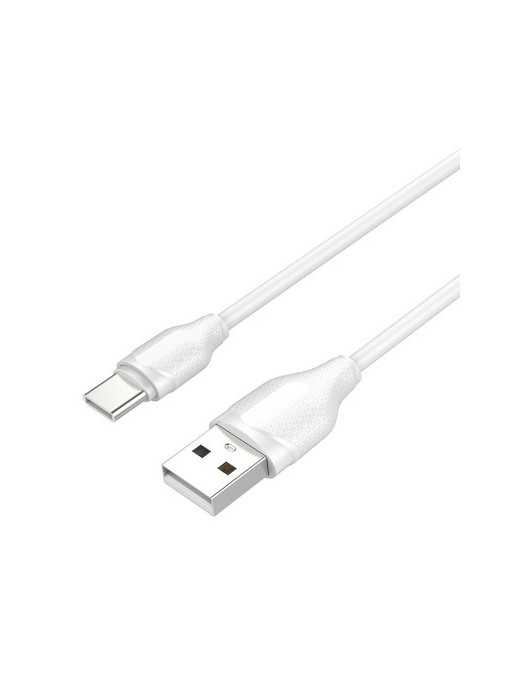LDNIO καλώδιο USB-C σε USB LS372, 2.1A, 2m, λευκό LDNIO καλώδιο USB-C σε USB LS372, 2.1A, 2m, λευκό