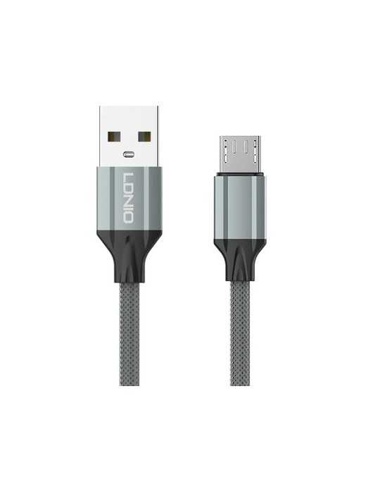LDNIO καλώδιο Micro USB σε USB LS441, 2.4A, 1m, γκρι LDNIO καλώδιο Micro USB σε USB LS441, 2.4A, 1m, γκρι