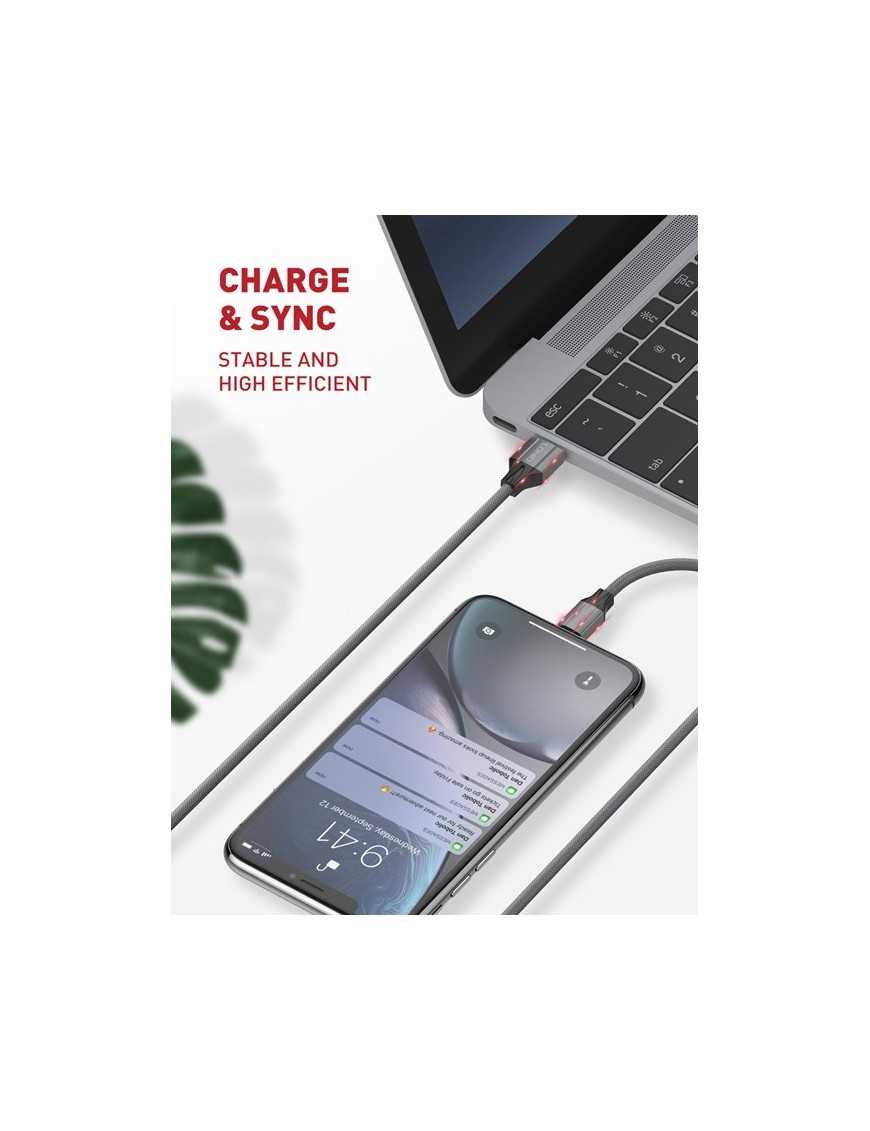 LDNIO καλώδιο Lightning σε USB LS441, 2.4A, 1m, γκρι