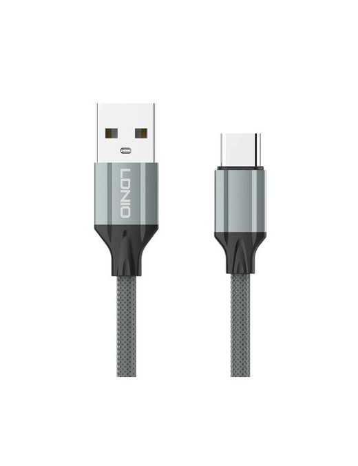 LDNIO καλώδιο USB-C σε USB LS442, 2.4A, 2m, γκρι LDNIO καλώδιο USB-C σε USB LS442, 2.4A, 2m, γκρι