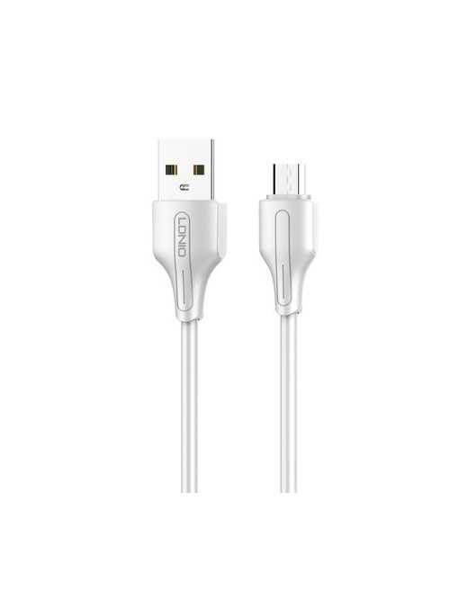 LDNIO καλώδιο Micro USB σε USB LS540, 2.4A, 20cm, λευκό LDNIO καλώδιο Micro USB σε USB LS540, 2.4A, 20cm, λευκό