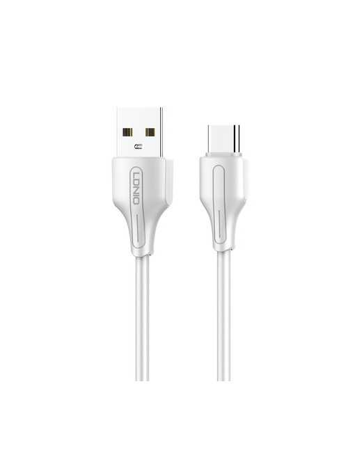 LDNIO καλώδιο USB-C σε USB LS540, 2.4A, 20cm, λευκό LDNIO καλώδιο USB-C σε USB LS540, 2.4A, 20cm, λευκό