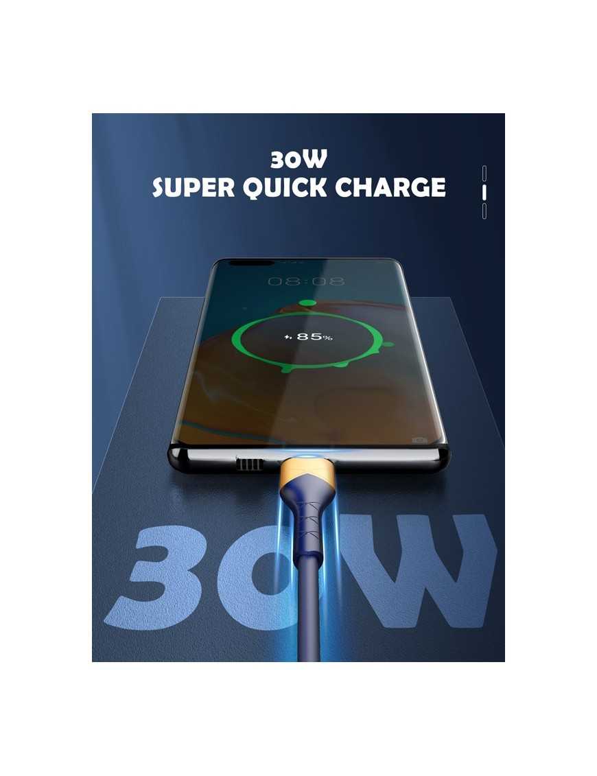 LDNIO καλώδιο Lightning σε USB LS801, 30W, 1m, μπλε LDNIO καλώδιο Lightning σε USB LS801, 30W, 1m, μπλε