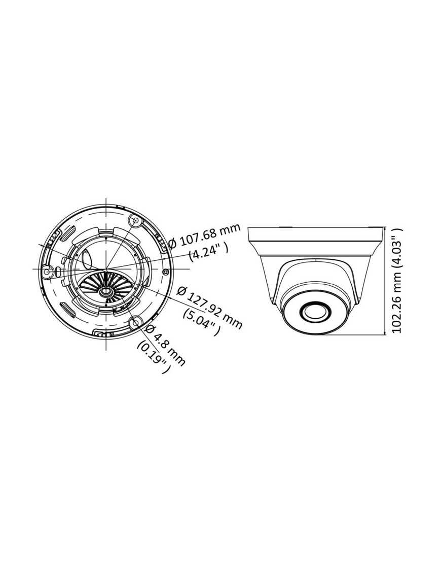 HIKVISION HIWATCH υβριδική κάμερα HWT-T250-M, 2.8mm, 5MP, IP66, IR 40m