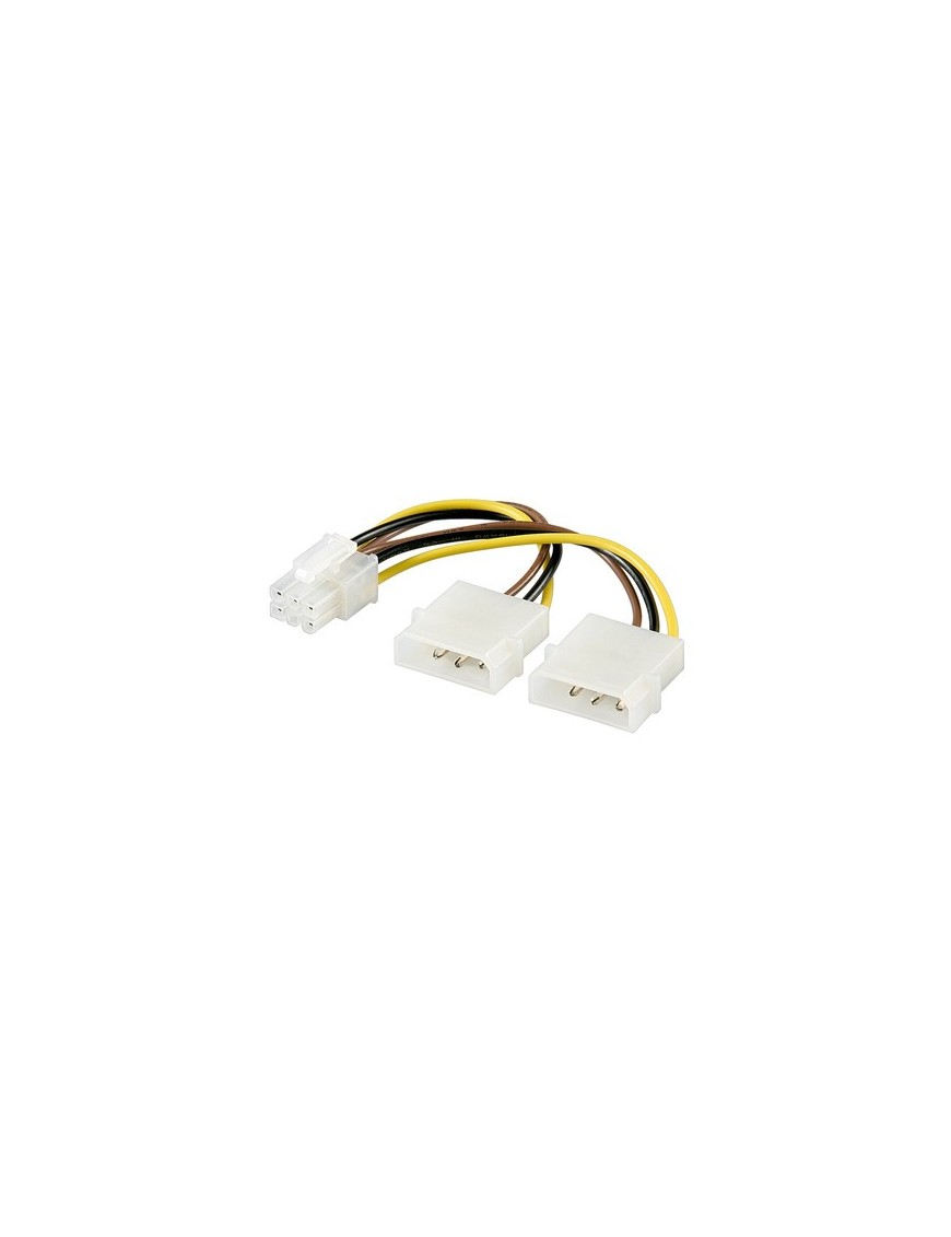 GOOBAY καλώδιο 2x molex 4pin σε 1x 6pin 51360, 0.15m