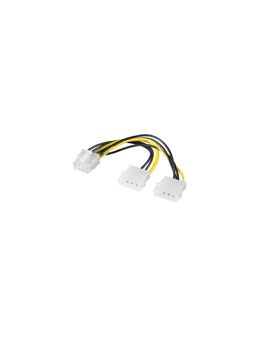 GOOBAY καλώδιο 2x molex 4pin σε 1x 8pin 93241, 0.15m