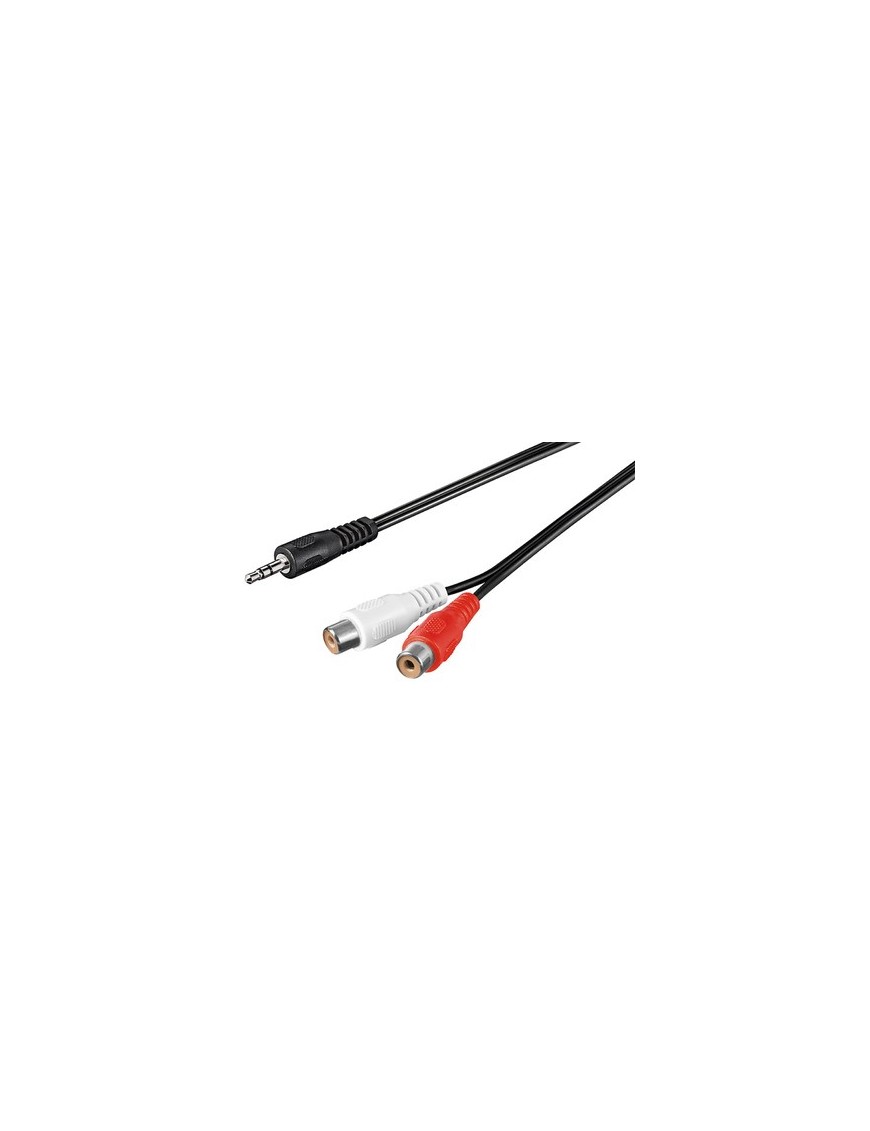 GOOBAY καλώδιο 3.5mm αρσενικό σε 2x θηλυκό RCA 50116, 1.5m, μαύρο