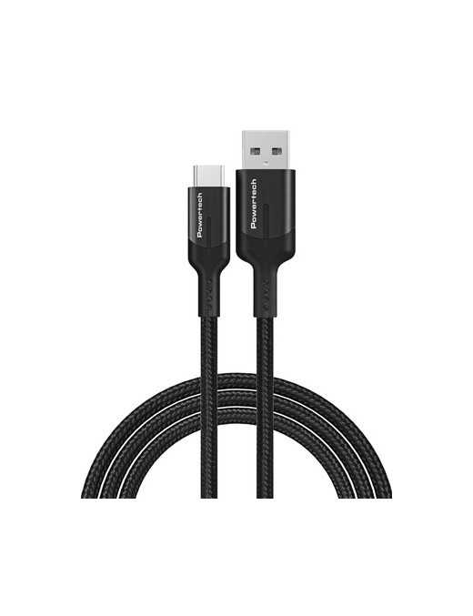 POWERTECH καλώδιο USB σε USB-C PTR-0134 PD 60W, 5Gbps, copper, 1m, μαύρο