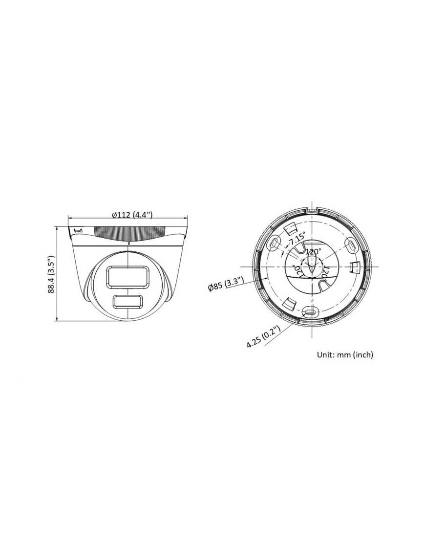 HIKVISION HIWATCH IP κάμερα ColorVu HWI-T229H, 2.8mm, 2MP, IP67, PoE