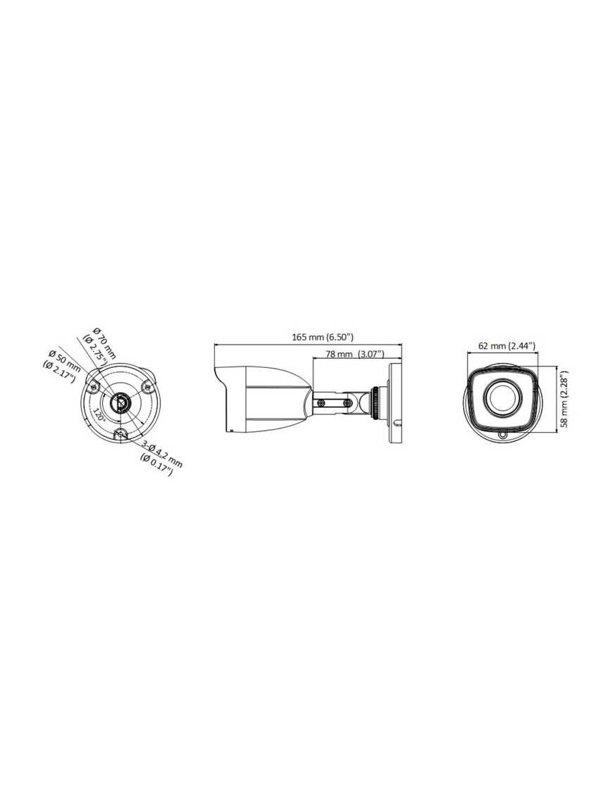 HIKVISION HIWATCH υβριδική κάμερα HWT-B150-P, 2.8mm, 5MP, IP66, IR 20m