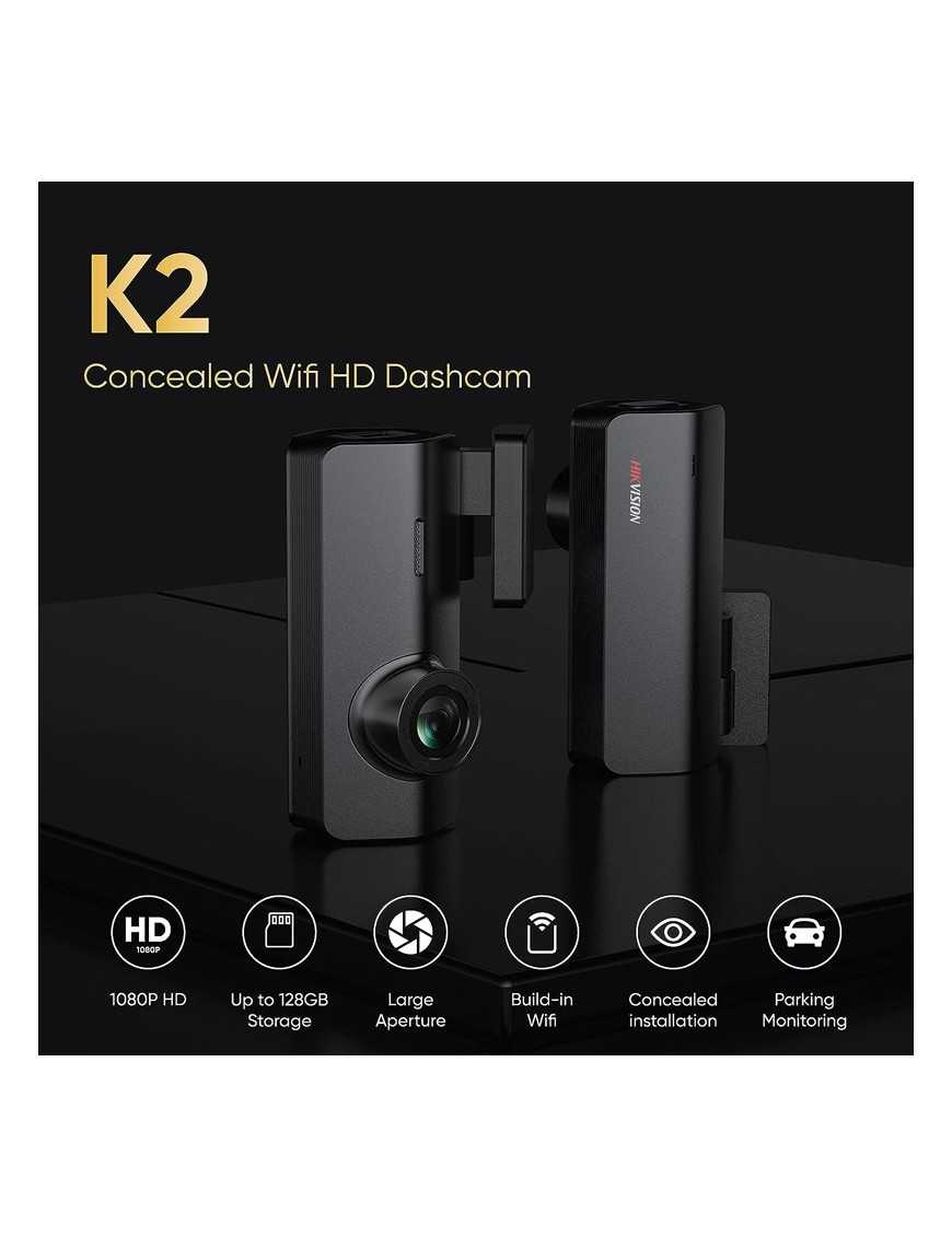 HIKVISION dash κάμερα αυτοκινήτου K2, Wi-Fi, 1080p