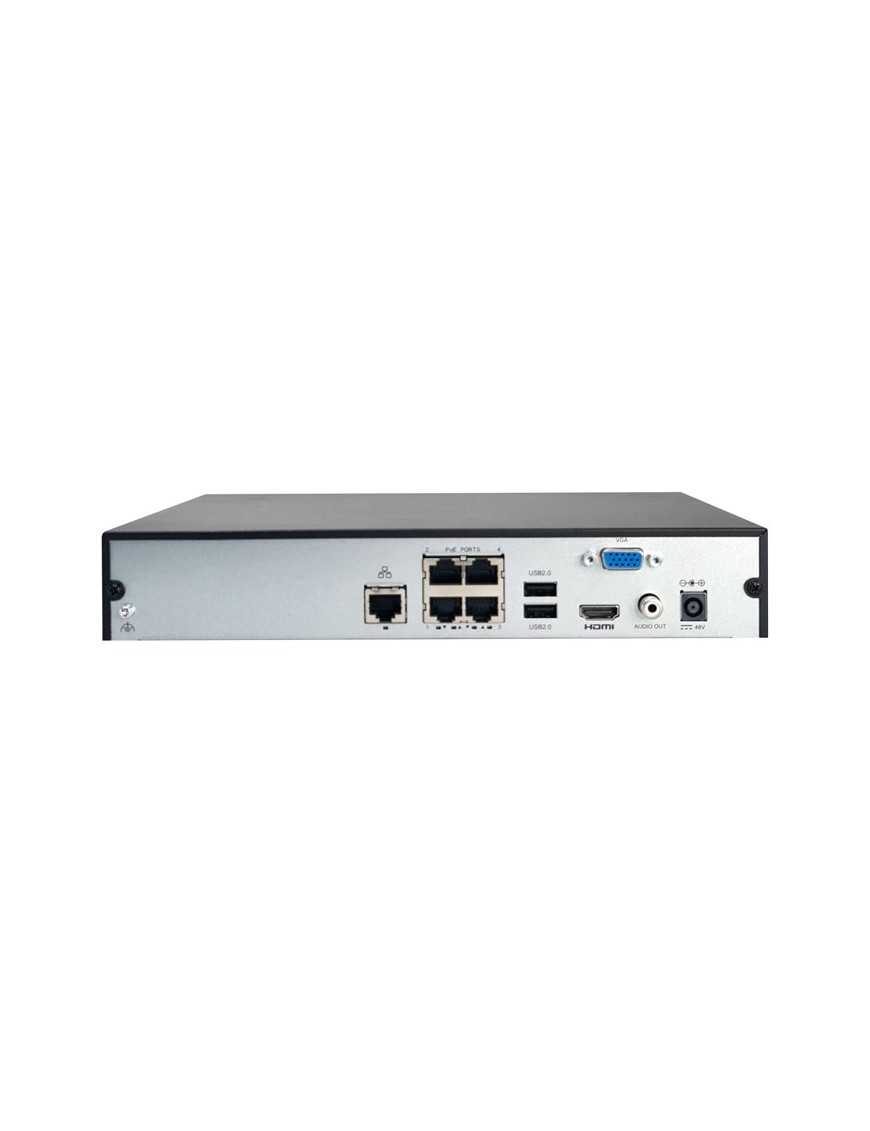 UNIARCH NVR καταγραφικό NVR-104E2-P4, H.265/H.264, 8MP, 4 κανάλια PoE