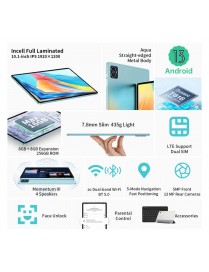 TECLAST tablet M50 Pro, 10.1" FHD, 8/256GB, Android 13, 4G, μπλε