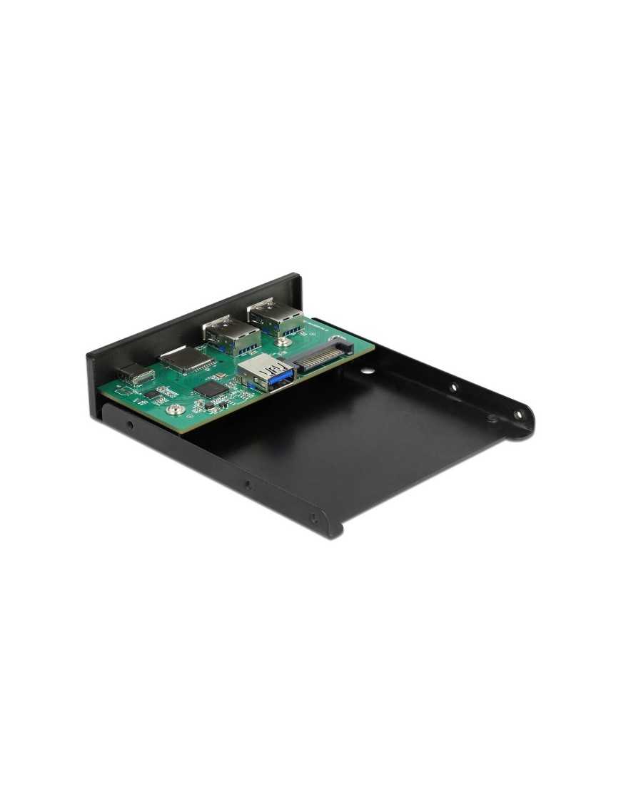 DELOCK front panel 64058, 3.5" σε USB-C, 2x USB & SD/Micro SD