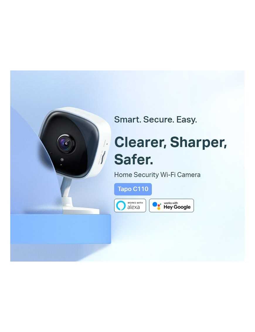 TP-LINK smart κάμερα Tapo C110, 2K, motion detection, Wi-Fi, Ver. 2.0