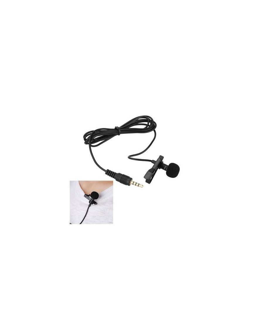 POWERTECH μικρόφωνο CAB-J034 με ενσωματωμένο clip-on, 3.5mm, 1.5m, μαύρο