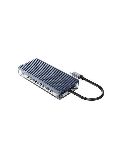 ORICO docking station WB-11P, 11 θυρών, USB-C σύνδεση, 100W PD, 4K, γκρι