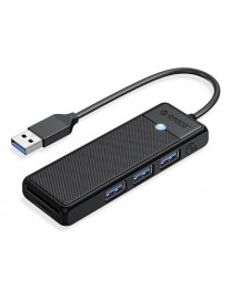ORICO USB hub PAPW3AT-U3 με card reader, 5x θυρών, 5Gbps, USB, μαύρο