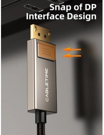 CABLETIME καλώδιο USB-C σε DisplayPort CT-CBD8K, 8K/60Hz, 2m, μαύρο