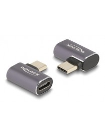 DELOCK αντάπτορας USB-C 60047, αρσενικό σε θηλυκό, 100W, 40Gbps, γκρι