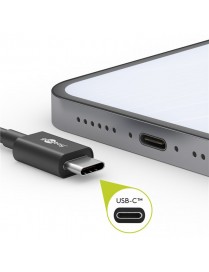 GOOBAY καλώδιο USB-C 66318, 60W, 480Mbps, 1m, μαύρο