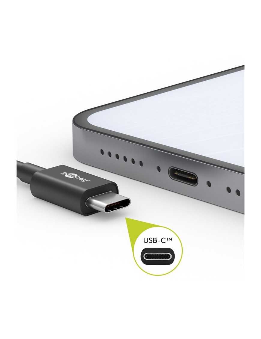 GOOBAY καλώδιο USB-C 66318, 60W, 480Mbps, 1m, μαύρο