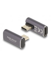 DELOCK αντάπτορας USB-C 60048, αρσενικό σε θηλυκό, 100W, 40Gbps, γκρι